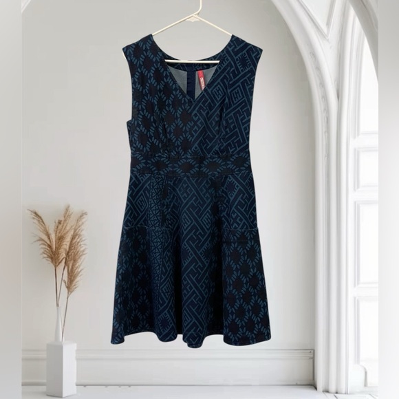 Plenty by Tracy Reese Indigo Fit and Flare Dress Size 10 - Picture 3 of 9